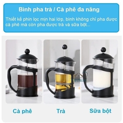 Bình thủy tinh pha trà cafe French Press Lock&Lock, 800ml - LLG018