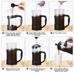 Bình thủy tinh pha trà cafe French Press Lock&Lock, 800ml - LLG018