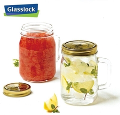 SET 2 CỐC GLASSLOCK Hàn Quốc CÓ TAY CẦM 500ml IG753