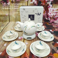 bộ ấm trà gốm sứ Minh Long - Bộ ấm trà sứ Minh Long