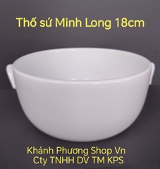 Thố sứ Minh Long Jasmine 18cm không nắp