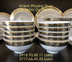 Bộ chén cơm Hoa Hồng Sago gốm sứ Minh Long