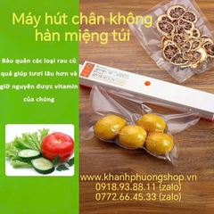 Máy hút chân không túi đựng thực phẩm, hàn miệng túi
