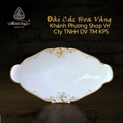 Dĩa trái cây Đài Cát trang trí hoa gốm sứ Minh Long
