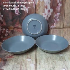 dĩa sứ tráng men gốm sứ Nhật cao cấp sâu lòng 23cm - dĩa sứ tráng men cao cấp 23cm