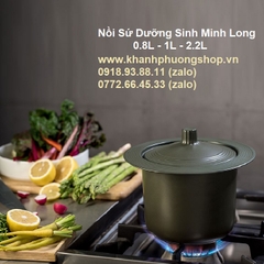 nồi sứ dưỡng sinh minh long 1L, 2.2L - nồi sứ minh long
