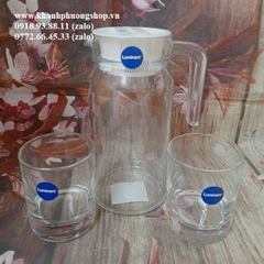 bộ bình ly đựng nước thuỷ tinh Luminarc 800ml - bộ bình ly đựng nước thuỷ tinh