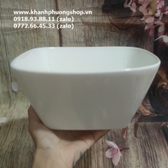 tô vuông loe cỡ lớn sứ Minh Long - tô vuông lớn sứ minh long