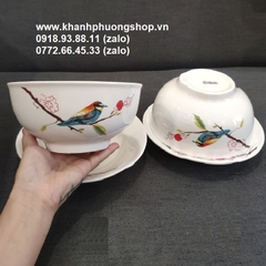 bộ tô dĩa sứ - tô dĩa sứ trắng