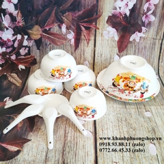 bộ chén tô dĩa sứ trắng - chén tô dĩa sứ
