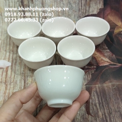 chung nhỏ vân hoa sen để nước cúng bàn thờ sứ Minh Long - chung nhỏ sứ nhỏ minh long