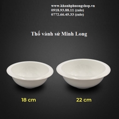 thố súp lớn 22cm sứ Minh Long - thố vành 22cm sứ Minh Long