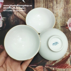 chén chấm viền vàng sứ Minh Long - chén chấm viền vàng sứ minh long
