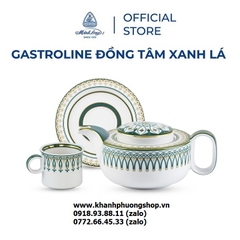 bộ ấm trà Gastroline Đồng Tâm Xanh Lá sứ Minh Long - bộ ấm trà Đồng Tâm Xanh Lá sứ Minh Long