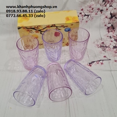 bộ 3 ly thủy tinh màu cao cấp - bộ 3 ly thủy tinh màu