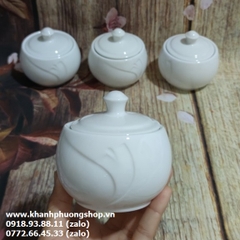 hũ đựng gia vị sứ Minh Long - hũ đựng đồ nêm sứ Minh Long