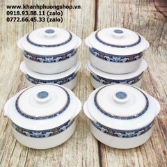 thố sứ chưng yến Phước Lộc Thọ sứ Minh Long - thố sứ chưng yến Minh Long