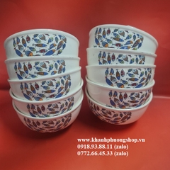 bộ 10 chén sứ hình cá dày đẹp - bộ 10 chén sứ
