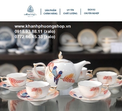 bộ ấm trà gốm sứ Minh Long - bộ ấm trà sứ Minh Long