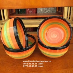 chén sứ cầu vòng - chén sứ