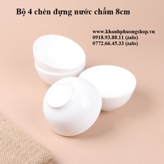 Bộ 4 chén sứ đựng nước chấm - chén sứ đựng nước chấm