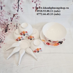 bộ chén tô dĩa sứ trắng - chén tô dĩa sứ