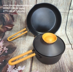 bộ nồi chảo chống dính lock&lock xài bếp ga - bộ nồi chảo chống dính lock&lock