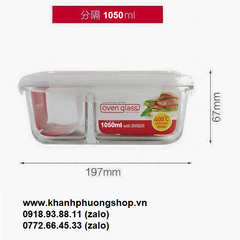 hộp thủy tinh lock&lock 2 ngăn - hộp thủy tinh lock&lock chia 2 ngăn