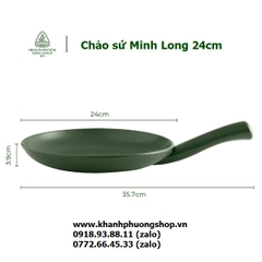 chảo sứ Minh Long 24cm - chảo chiên trứng sứ Minh Long 24cm