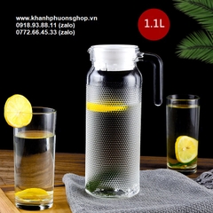 bình đựng nước thủy tinh 1.8L - bình thủy tinh đựng nước