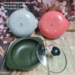 nồi sứ Minh Long nắp kính - nồi sứ minh long nắp thủy tinh