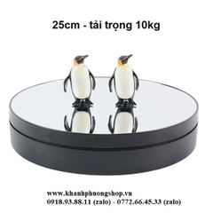 đế xoay trưng bày sản phẩm 25cm tải nặng 10 kg - đế xoay trưng bày sản phẩm mặt kiếng 25cm