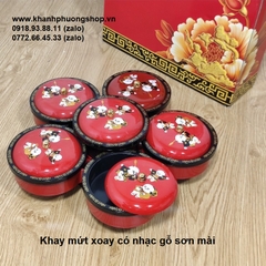 khay mứt xoay có nhạc - khay mứt xoay