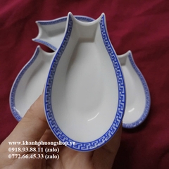 gác muỗng sứ Minh Long viền chim lạc - gác muỗng sứ minh long