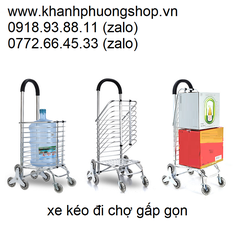 xe kéo đi chợ gấp gọn - xe đẩy đi chợ gấp gọn