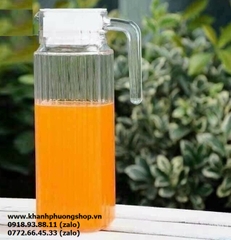 bình đựng nước thủy tinh 1.1L - bình rót nước uống thủy tinh 1100ml