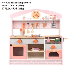 bộ đồ chơi bếp nhà gỗ cho bé - bộ đồ chơi kệ bếp gỗ cho bé