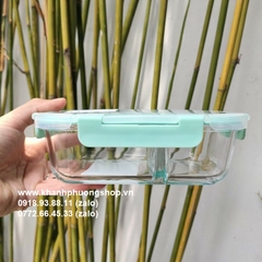 hộp thủy tinh lock&lock 2 ngăn - hộp thủy tinh 2 ngăn lock&lock