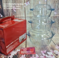 bộ thố thủy tinh có nắp hàng Thỗ Nhỹ Kỳ - bộ thố thủy tinh có nắp
