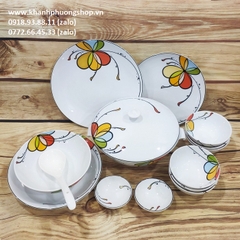 bộ chén tô dĩa sứ Daisy bóng bay sứ Minh Long - bộ chén tô dĩa sứ Minh Long