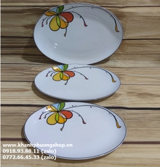 dĩa hột xoài Daisy Bóng Bay sứ Minh Long - dĩa sứ Minh Long Daisy Bóng Bay hình oval