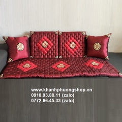 bộ nệm trải ghế salon gỗ - bộ nệm trải ghế gỗ