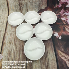 Chén đựng nước chấm 2 ngăn sứ Minh Long