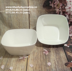 tô vuông loe cỡ lớn sứ Minh Long - tô vuông lớn sứ minh long