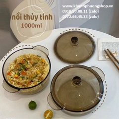nồi thuỷ tinh có nắp 1L - thố thuỷ tinh có nắp 1L