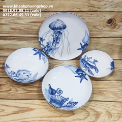 bộ chén tô dĩa Đại Dương sứ Minh Long - bộ tô chén dĩa sứ minh long Đại Dương