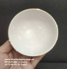 chén chấm viền vàng sứ Minh Long - chén chấm viền vàng sứ minh long