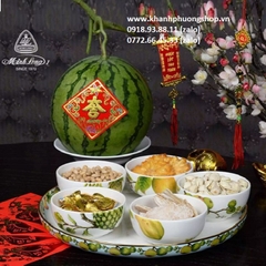 khay đựng bánh mứt Tết - khay đựng bánh mứt sứ Minh Long