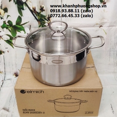 nồi inox 3 đáy Elmich xài bếp từ - nồi inox 3 đáy xài bếp từ
