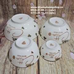 bộ chén tô dĩa sứ Cotton cao cấp, sang trọng - bộ bàn tô chén dĩa sứ đẹp